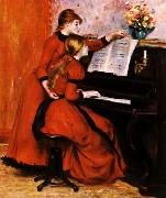 Two Young Girls at the Piano Pierre Renoir